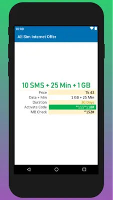 All Sim Internet Offer android App screenshot 1